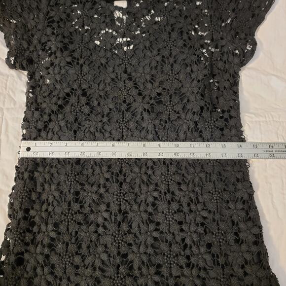 Joie Cotton Crochet Lace Dress Black XS - Picture 10 of 12